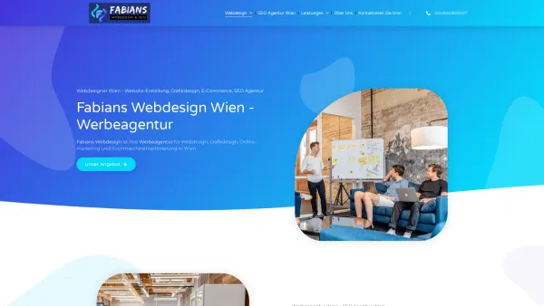 Website Screenshot: Fabians Webdesign Wien Werbeagentur - Webdesign Wien von Fabians-Webdesign - Werbeagentur - Date: 2023-06-26 10:26:05