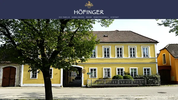 Website Screenshot: Höfinger Egmont Familienweingut - Weingut Höfinger - Date: 2023-06-15 16:02:34