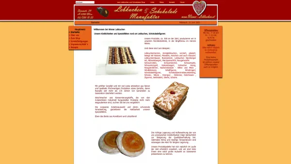 Website Screenshot: Karl Kammerer KG - Die Lebkuchen und Schokolade Manufaktur Wiens - Karl Kammerer KG seit 1870 - Startseite - Date: 2023-06-22 12:13:05
