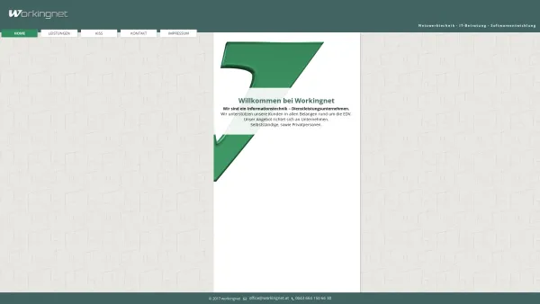 Website Screenshot: workingnet.at - Home - Netzwerktechnik, IT-Betratung, Softwareentwicklung - Date: 2023-06-26 10:26:05