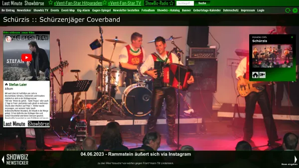 Website Screenshot: 0700showstar.de-künstler & gagen-Datenbank - Last Minute Showboerse | Künstlerportal Shows Termine News - Date: 2023-06-15 16:02:34