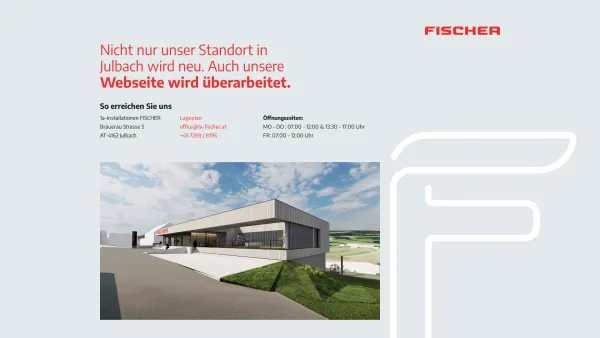 Website Screenshot: 1a-Installationen FISCHER - 1A Installateur Fischer aus Julbach - Date: 2023-06-14 10:37:01