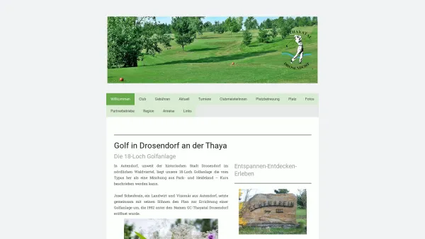 Website Screenshot: Golfplatz Scheubrein Errichtungs u Golfclub Thayatal-Drosendorf - Golf in Drosendorf an der Thaya - GC Thayatal-Drosendorf - Date: 2023-06-22 15:00:02