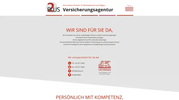 Website Screenshot: 2-PLUS Versicherungen Vermögensberatung - 2-Plus Versicherungsagentur / 2-PLUS - Date: 2023-06-22 15:00:02