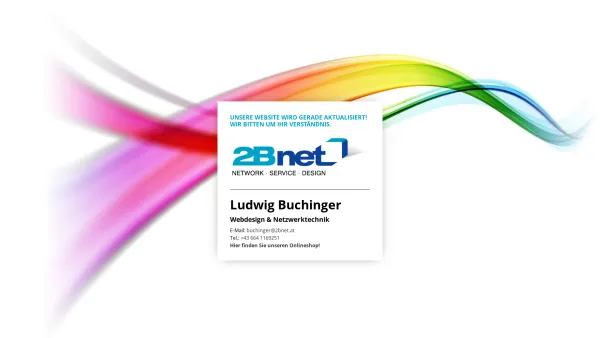 Website Screenshot: Buchinger 2Bnet Typo3 Marketing und Hosting, Webdesign und Netzwerktechnik - 2Bnet - Ludwig Buchinger - Webdesign & Netzwerktechnik - Date: 2023-06-22 15:00:02