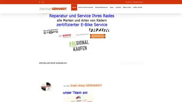 Website Screenshot: Gerhardt Josef HTML REDIRECT - 2rad-shop GERHARDT GmbH – Die Seiten von Firma Gerhardt - Date: 2023-06-22 15:00:02