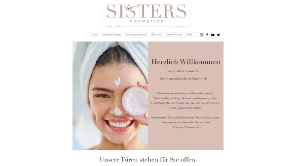 Website Screenshot: 2 Sisters Cosmetics WWN Westerthaler GmH - Kosmetikstudio | Innsbruck | 2 Sisters Cosmetics - Date: 2023-06-14 10:38:36