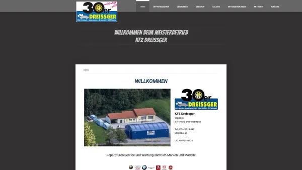 Website Screenshot: 30er - KFZ Servicestation - Startseite - KFZ Dreissger KG - Date: 2023-06-22 15:00:02