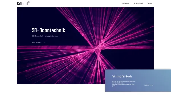 Website Screenshot: Köberl 3D Scantechnik GmbH - Experte für 3D-Scan & Qualitätskontrolle - Köberl 3D Scantechnik - Date: 2023-06-22 15:00:02