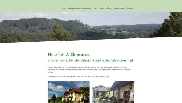 Website Screenshot: Erlebnispension Dreiländerblick - Herzlich Willkommen - 3laenderblickamweinkogls Webseite! - Date: 2023-06-22 15:00:02