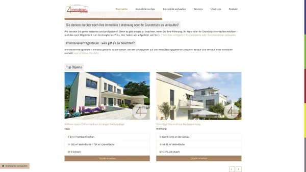 Website Screenshot: 4immobilien OG - Wir verkaufen Ihre Immobilie in Österreich | 4immobilien OG - Date: 2023-06-15 16:02:34