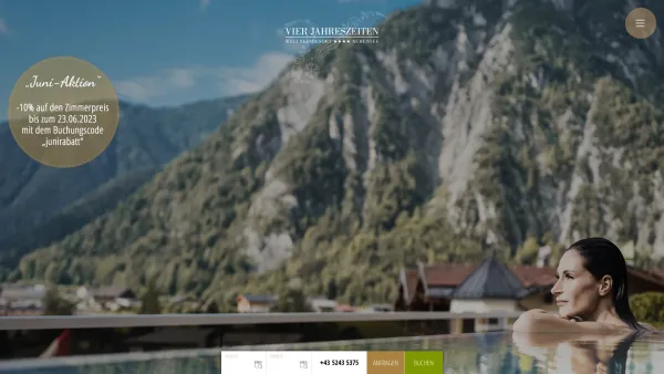 Website Screenshot: Wellnesshotel & Residenz Vier Jahreszeiten - Wellnesshotel Vier Jahreszeiten - Maurach am Achensee in Tirol - Hotel Vier Jahreszeiten - Date: 2023-06-22 15:00:02
