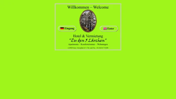 Website Screenshot: Hotel und Vermietung "Zu den 5 Lärchen" - 5 Lärchen - Hotel - Date: 2023-06-15 16:02:34