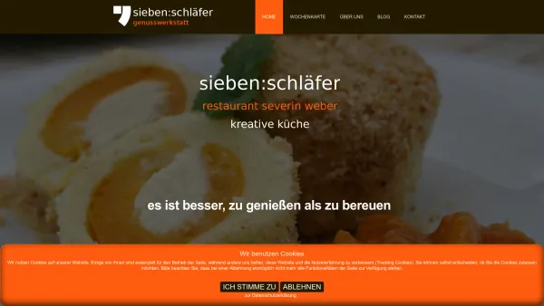 Website Screenshot: 7schläfer cafe bar restaurant - Home - Date: 2023-06-14 10:38:36