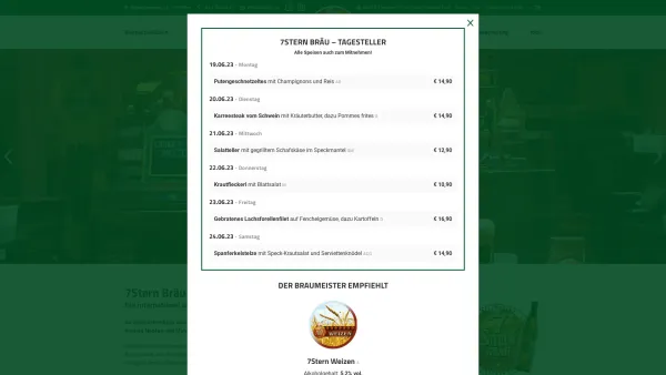 Website Screenshot: Siebensternbräu Restaurationsbetrieb Gesellschaft 7 Stern Bräu online - Die international ausgezeichnete Gasthausbrauerei im Herzen Wiens | 7Stern Bräu - Date: 2023-06-22 12:13:06