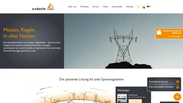 Website Screenshot: A.Eberle GmbH Co A. Eberle GmbH Co. KG - Mess- und Regelungstechnik | A. EBERLE - Date: 2023-06-22 12:13:06