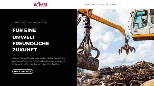 Website Screenshot: bei A. Haas Schrott Metall GmbH ++ - A. Haas Schrott & Metalle I Ihr Spezialist für Recycling - Date: 2023-06-22 12:13:06