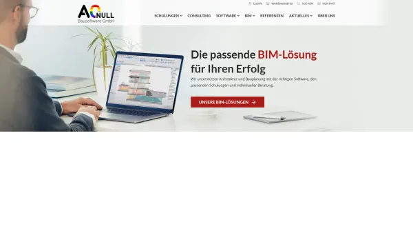 Website Screenshot: A-NULL EDV GmbH - A-NULL Bausoftware | Schulungen & BIM-Lösungen - Date: 2023-06-22 12:13:06