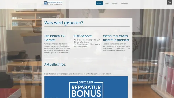 Website Screenshot: Andreas Putz Unterhaltungselektronik - Was wird geboten? - a-putzs Webseite! - Date: 2023-06-14 10:46:56