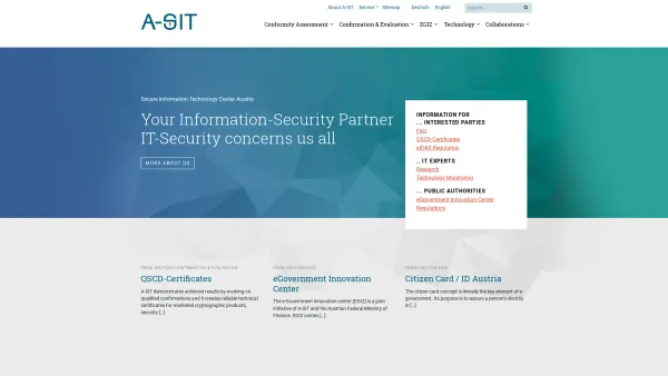 Website Screenshot: A-SIT Zentrum für sichere Informationstechnologie Austria - A-SIT – Zentrum für sichere Informationstechnologie - Date: 2023-06-22 12:13:06