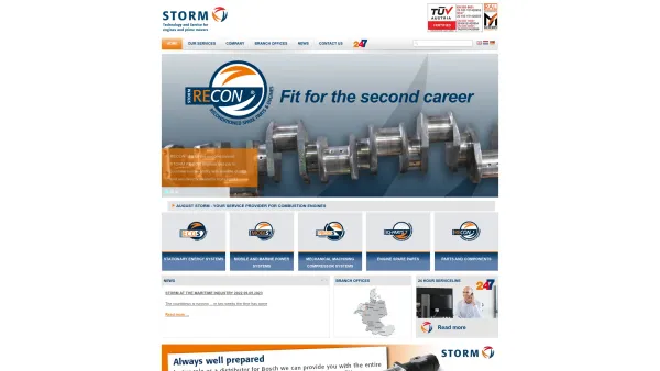 Website Screenshot: August Storm GmbH Co - Engine-Service and Mechanical Fabrication - AUGUST STORM EN - Date: 2023-06-14 10:46:56