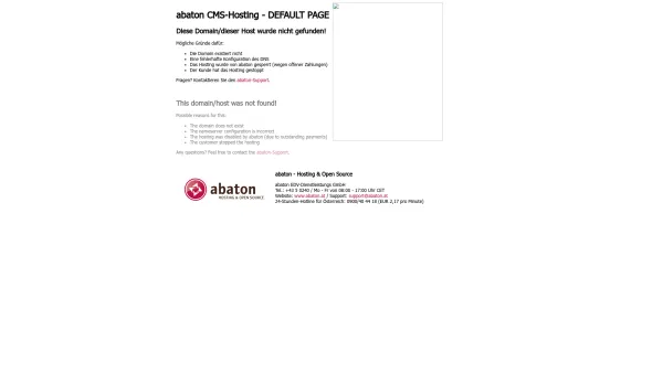 Website Screenshot: A1 Container International GmbH - abaton CMS-Hosting - DEFAULT PAGE - Date: 2023-06-22 12:13:06