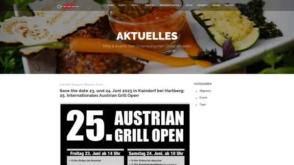 Website Screenshot: ABA-Austrian Barbecue Association Österreichischer Grillverband - Aba - Grillverband > News - Date: 2023-06-22 12:13:06