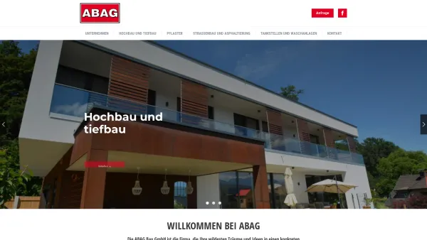 Website Screenshot: ABAG Hoch-Tiefbau Pflasterei - Abag Bau - Date: 2023-06-14 10:38:27