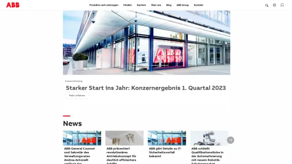 Website Screenshot: ABB in Austria - ABB Österreich - Führende digitale Technologien für die Industrie - Date: 2023-06-15 16:02:34
