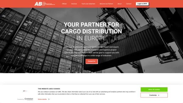Website Screenshot: ABC European Air & Sea Cargo - Division ABC Air-Sea Cargo - Your Partner for cargo distribution in europe - Date: 2023-06-14 10:46:56