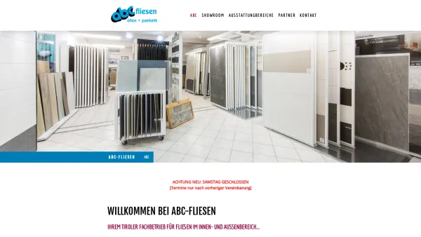 Website Screenshot: abc-Fliesen Innsbruck - Willkommen bei - ABC Fliesen Tirol! - Date: 2023-06-14 10:36:53