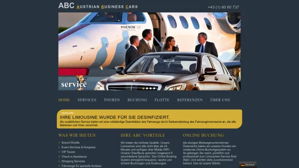 Website Screenshot: ABC V.I.P. Sightseeing GmbH - ABC Austrian Business Cars | ABC Austrian Business Cars - Date: 2023-06-22 15:05:14