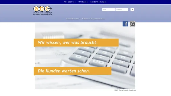 Website Screenshot: abc markets B2B Communication Service GmbH - abcmarkets | Die Kunden warten schon - Date: 2023-06-14 16:33:05