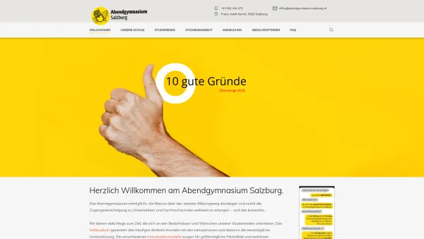 Website Screenshot: Bundesgymnasium f Die Matura - Abendgymnasium Salzburg - Date: 2023-06-22 15:05:14