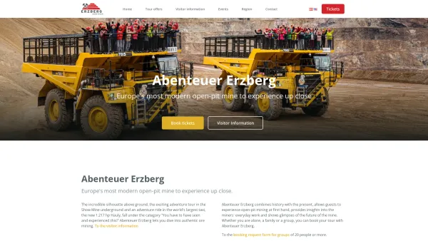 Website Screenshot: beABENTEUER ERZBERG - Home :: Abenteuer Erzberg - Date: 2023-06-14 10:46:56