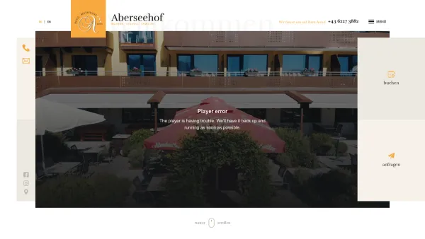 Website Screenshot: Gasthof - Hotel Aberseehof - Urlaub im Hotel Aberseehof am Wolfgangsee - Aberseehof - Date: 2023-06-22 15:05:14