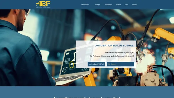 Website Screenshot: ABF-Industrielle Automation GmbH - Automatisierung Ihrer Industrie & Lagerlogistik | ABF GmbH - Date: 2023-06-22 15:05:14