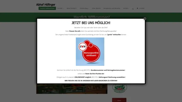 Website Screenshot: Ab-Hof-Verkauf Fam. Höfinger - Abhof Höfinger – Landwirtschaftliche Produkte aus Ollern - Date: 2023-06-22 15:05:14