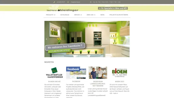 Website Screenshot: Tischlerei Ableidinger - Tischlerei Ableidinger – Ihr Spezialist in Wien und NÖ - Date: 2023-06-22 15:05:14