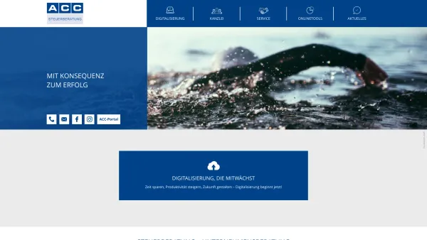 Website Screenshot: ACC Steuerberatung+Unternehmensberatung GmbH & Co KG - Startseite » ACC Steuerberatung GmbH & Co KG - Date: 2023-06-15 16:02:34