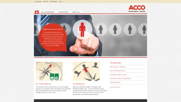Website Screenshot: EUROFIT Informationstechnoloigie GmbH - Willkommen bei ACCO! / ACCO Personal + Montage - Date: 2023-06-22 12:13:06