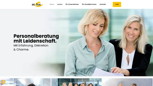 Website Screenshot: acctus Consulting GmbH - Personalberatung in Salzburg | acctus - Ihre Personalvermittlung - Date: 2023-06-14 10:38:38