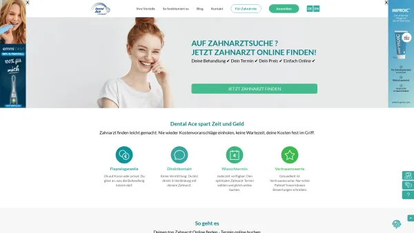 Website Screenshot: DentalAce e.U. - DentalAce: Zahnarzt Online finden mit Fixpreisgarantie! - Date: 2023-06-26 10:26:05