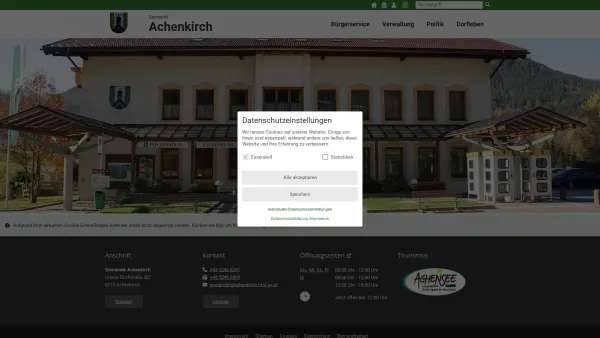 Website Screenshot: Gemeindeamt Achenkirch am Achensee Regionales Informations System - Achenkirch Gemeinde - Startseite - Date: 2023-06-22 12:13:06