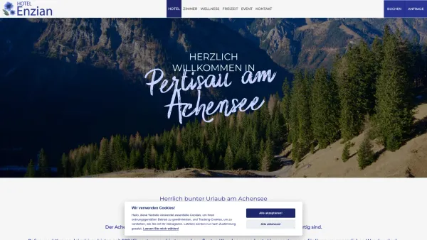 Website Screenshot: Pension www.achensee-enzian.at - Achensee Ferienwohnung - Hotel Enzian Achensee - Date: 2023-06-22 12:13:06