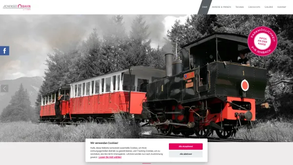 Website Screenshot: Achenseebahn AG Nostalgie Zahnradbahn Bahn Dampfzahnradbahn Meterspur Schmalspur Kleinbahn Jenbach Achensee Mayrhofen Seespitz Per - Achenseebahn Tirol - Achenseebahn - Date: 2023-06-22 12:13:06