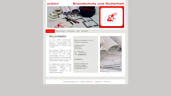 Website Screenshot: Achter Sicherheitsanlagen und Spenglerei Gmbh - ACHTER - Date: 2023-06-14 10:38:38