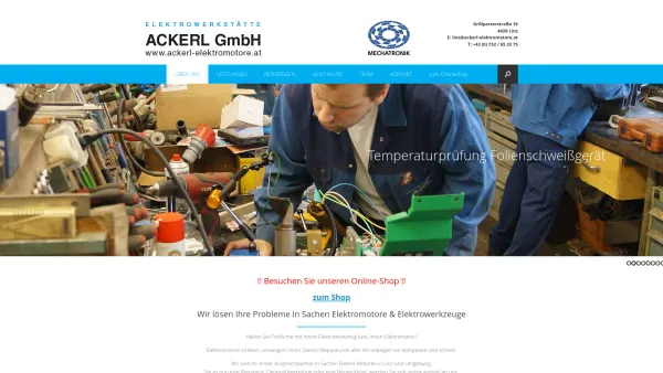 Website Screenshot: Franz Ackerl Elektrowerkstätte e.U. - Date: 2023-06-14 10:37:27