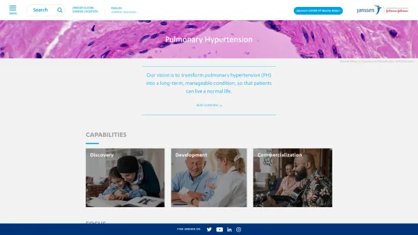 Website Screenshot: Actelion Pharmaceuticals Austria GmbH - Pulmonary Hypertension | Janssen - Date: 2023-06-14 10:38:39