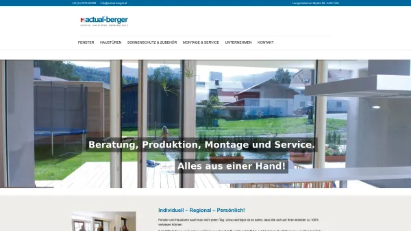 Website Screenshot: actual-berger GmbH Fenster Türen Sonnenschutz - actual-berger - Fenster Türen Sonnenschutz - Date: 2023-06-22 15:00:03